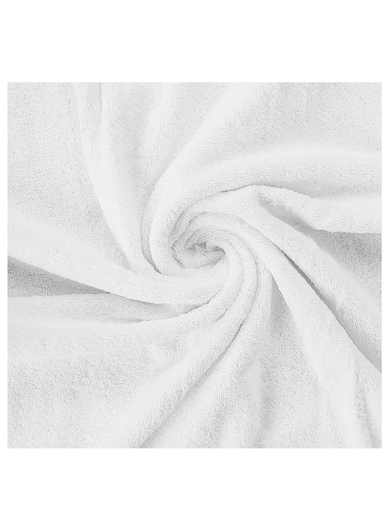 ATEN Homeware Egyptian Cotton 6 Piece Bath Towel Set - 1 Large Bath Towel (70 x 140 cm), 1 Hand Towel (40 x 70 cm) and 4 Face Towels (30 x 30 cm) - Ultra Soft & Highly Absorbent, OEKO-TEX Certified, Made in Egypt (White) - Image 3